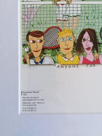 James Rizzi (1950-2011), after - Anyone for Tennis?