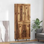 vidaXL Highboard 2 pcs Oud Hout Bewerkt hout, Huis en Inrichting, Kasten | Dressoirs, Verzenden, Nieuw