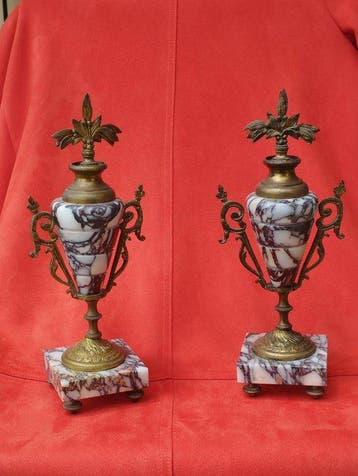 Cassolette (2) - Marbre, Bronze, Antiek en Kunst