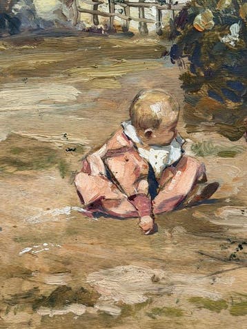 Michele De Simone (1893-1955) - Bambini al parco