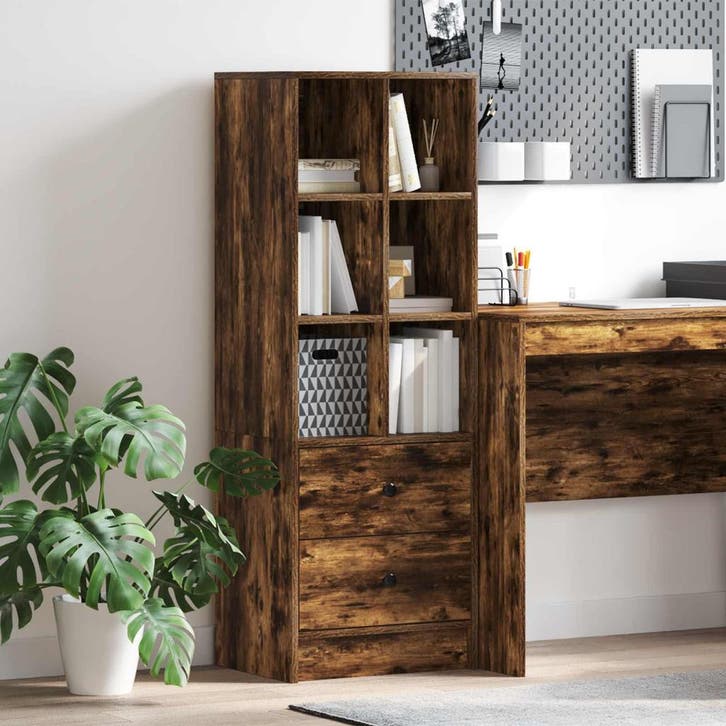 vidaXL Highboard met lade Rook Eiken 45,5 x 34 x 127 cm, Maison & Meubles, Armoires | Dressoirs, Envoi