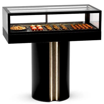 Warmhoudvitrine | INTEGRA T | Zwart | 60°C/70°C |, Verzenden, Nieuw in verpakking