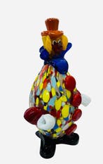 Filippo Maso - sculptuur, Clowns - 19 cm - Glas - 2026, Antiek en Kunst