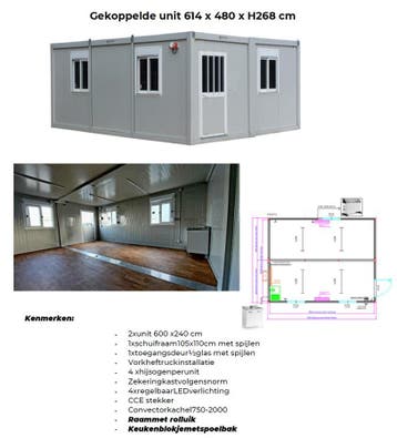 Werfcontainer (Bureel-, sanitair- en/of opslag containers), Nieuw
