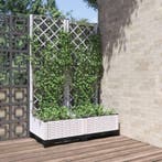 vidaXL Plantenbak met latwerk 80x40x121,5 cm polypropeen, Verzenden, Nieuw