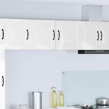vidaXL Wandkast PORTO Hoogglans wit 40 x 31 x 40 cm Bewerkt, Verzenden, Nieuw