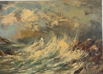 Giorgio Belloni (1861-1944), Attr. - Mareggiata