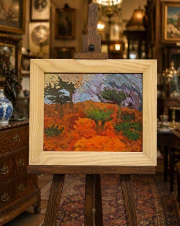 École néo-expressionniste (XX) - Paysage flamboyant - NO