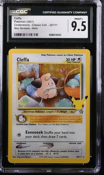 Pokémon - 4 Graded card - Cleffa, Lugia, Scizor, Glaceon, Nieuw