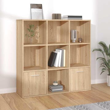 vidaXL Boekenkast 98x30x98 cm bewerkt hout sonoma, Huis en Inrichting, Verzenden, Nieuw