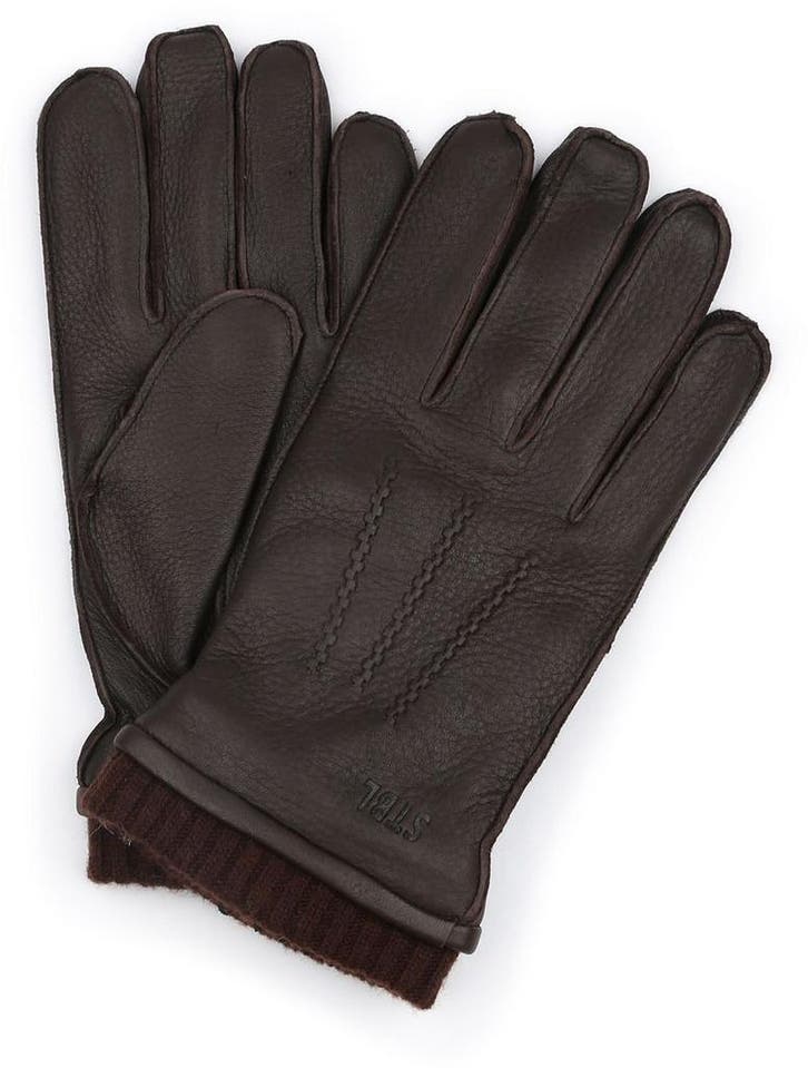 Suitable Handschoen Leer Bruin maat 9.5 Heren, Vêtements | Hommes, Bonnets, Écharpes & Gants, Envoi