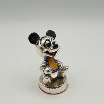 Topolino rivestito in Argento e smalti - Beeldje -