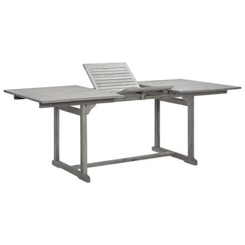 vidaXL Tuintafel (150-200)x100x75 cm massief acaciahout, Verzenden, Nieuw