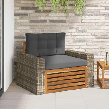 vidaXL Buiten Midden Sofa Naturel, Verzenden, Nieuw