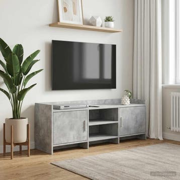 vidaXL TV Kast 130 x 33 x 47 cm Betongrijs Bewerkt hout, Verzenden, Nieuw