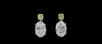 Oorbellen - 14 karaat Witgoud - 8.23ct. tw. Diamant, Nieuw
