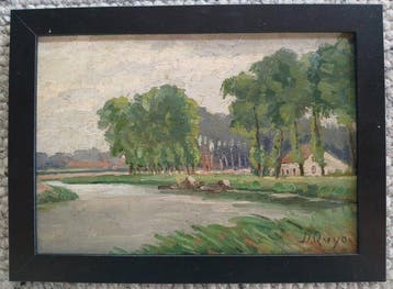 D Quyo (XX) - Langs de Leie - omgeving van, Antiek en Kunst