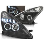 PHARES POUR TOYOTA CELICA T23 99-05 LED ANGEL EYES NOIR, Autos : Pièces & Accessoires, Verzenden