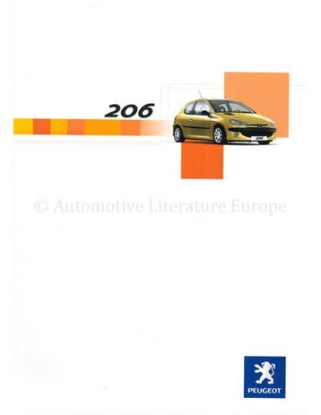 2002 PEUGEOT 206 BROCHURE NEDERLANDS, Nieuw