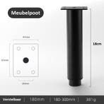 Meubelpoot Verstelbaar 18-30cm Bankpoten - Meubelpoten - Meu, Verzenden, Nieuw