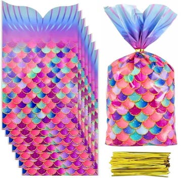 Fako Bijoux - Uitdeelzakjes Zeemeermin - 15x25cm - 50 Stuks, Verzenden