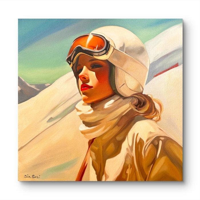 Biatturi Irina - Skieuse, Antiek en Kunst, Kunst | Designobjecten