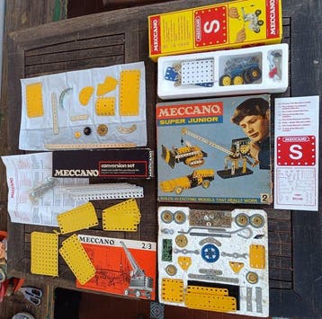 Meccano - Jouet en étain - lotto 3 set Maccano anni, Antiek en Kunst