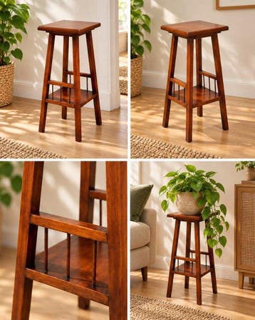 Table à plantes - Bois - Tableau des plantes, Antiquités & Art