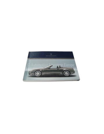2006 MASERATI GRANSPORT SPYDER INSTRUCTIEBOEKJE DUITS, Ophalen of Verzenden