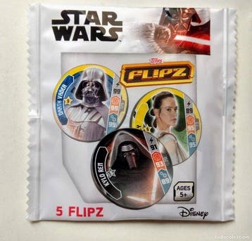 Topps - 100 Blister pack - Star Wars - Star Wars Flipz, Verzamelen, Nieuw