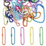 Sleutelringen gekleurd - 50 stuks - bolletjesketting - ba..., Bijoux, Sacs & Beauté, Bracelets à breloques, Ophalen of Verzenden