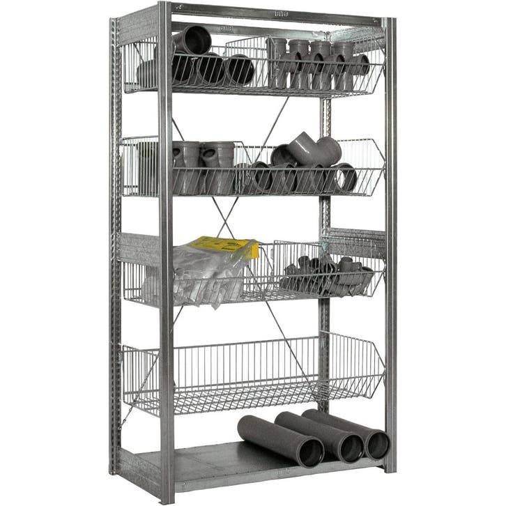 Bito draadmand stelling h250xb100xd50 6 manden licht, Articles professionnels, Aménagement de Bureau & Magasin | Entrepôt, Rayonnage & Stockage