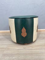 schitterende vintage naai poef opbergbox - Pouf - skai,