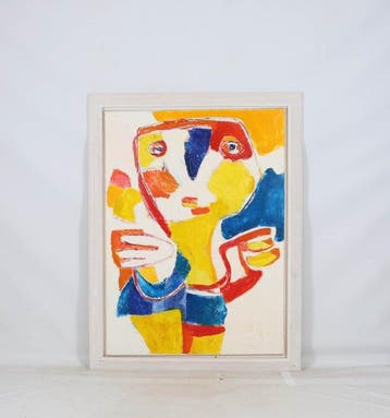 Broer Dobbelsteen (1936 – 2019) - Figuur Geel - Blauw - Rood