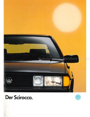 1992 VOLKSWAGEN SCIROCCO GT II BROCHURE DUITS, Ophalen of Verzenden