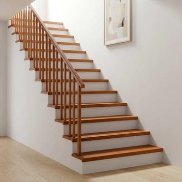 vidaXL Trap Tread 2 st 120 x 25 x 2 cm Bruin Massief, Doe-het-zelf en Bouw, Verzenden, Nieuw