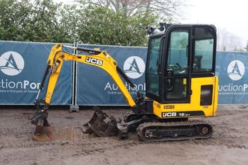 Veiling: Minigraver JCB 16C-1 T3 Diesel 12.2kW 2021, Zakelijke goederen, Machines en Bouw | Kranen en Graafmachines, Ophalen