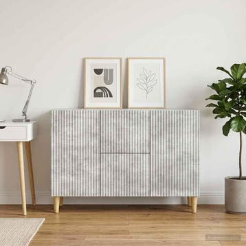 vidaXL Dressoir met lade Betongrijs 89 x 34,5 x 60 cm, Verzenden