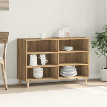 vidaXL Dressoir 103,5x35x70 cm bewerkt hout artisanaal, Verzenden, Nieuw