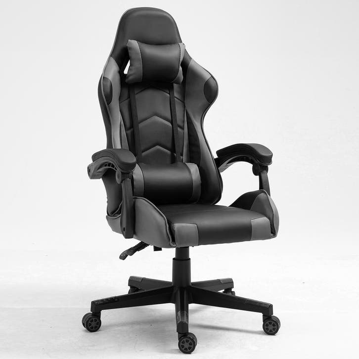 Alora Gaming stoel X-TREME - Grijs Met Nekkussen En, Tuin en Terras, Hand-tuingereedschap, Nieuw