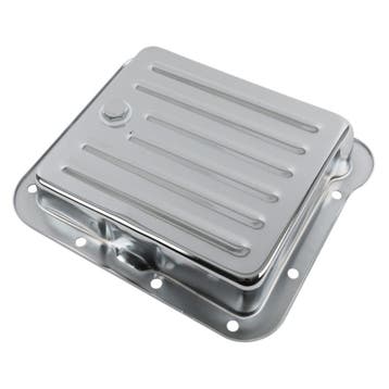Transmission Pan, Stock, Steel, Case Fill, Chrome, Finned,, Ophalen of Verzenden