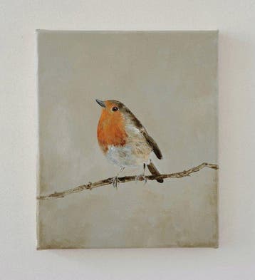 Matthieu van Riel - Roodborstje, Antiek en Kunst