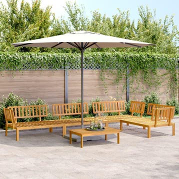 vidaXL 5-delige Loungeset pallet massief acaciahout, Verzenden