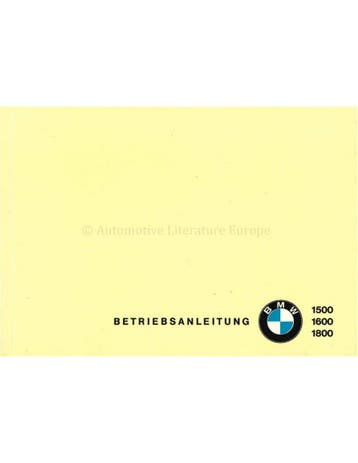 1965 BMW 1500 / 1600 / 1800 INSTRUCTIEBOEKJE DUITS, Ophalen of Verzenden