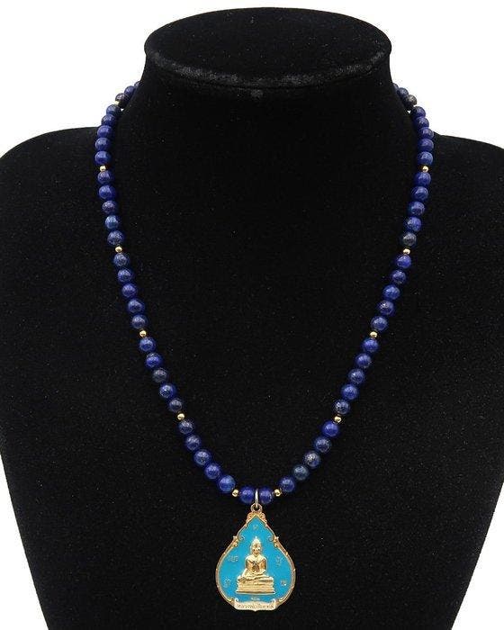 Lapis lazuli - Ketting van de Overwinnende Boeddha -, Antiquités & Art, Antiquités | Livres & Manuscrits