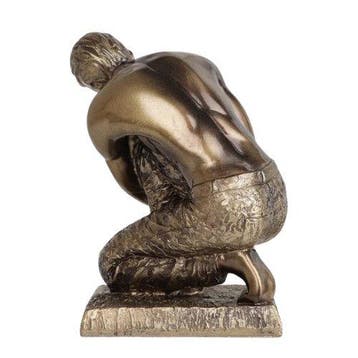 sculptuur, Contemplative Figure Sculpture – Bronze Effect