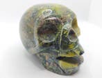 serpentine groep Schedel - Hoogte: 8 cm - Breedte: 7 cm- 540
