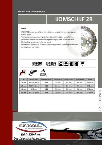 Diamant komschijf voor het afvlakken en ontbramen van beton., Verzenden