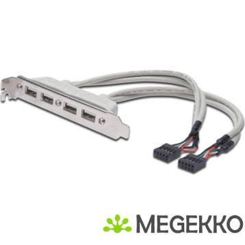 Digitus AK-300304-002-E 4 x USB A 2 x IDC (10-pin) Beige, Informatique & Logiciels, Verzenden