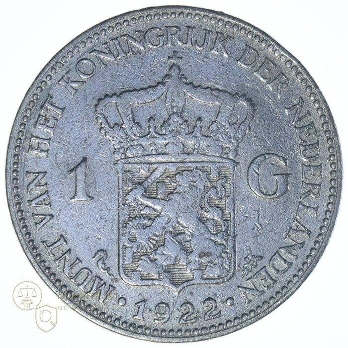 Nederland. Wilhelmina. 1 Gulden 1922 t/m 1940 & 1943 D, Timbres & Monnaies, Monnaies | Pays-Bas